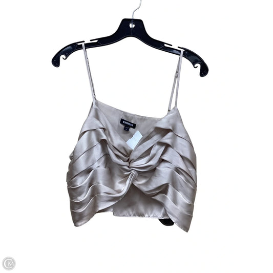 Top Sleeveless By Express In Tan, Size: Xl