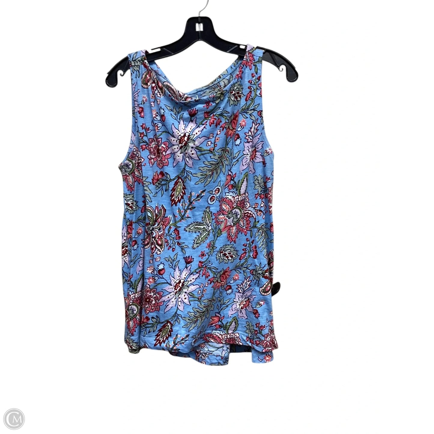 Top Sleeveless By Loft In Floral Print, Size: L