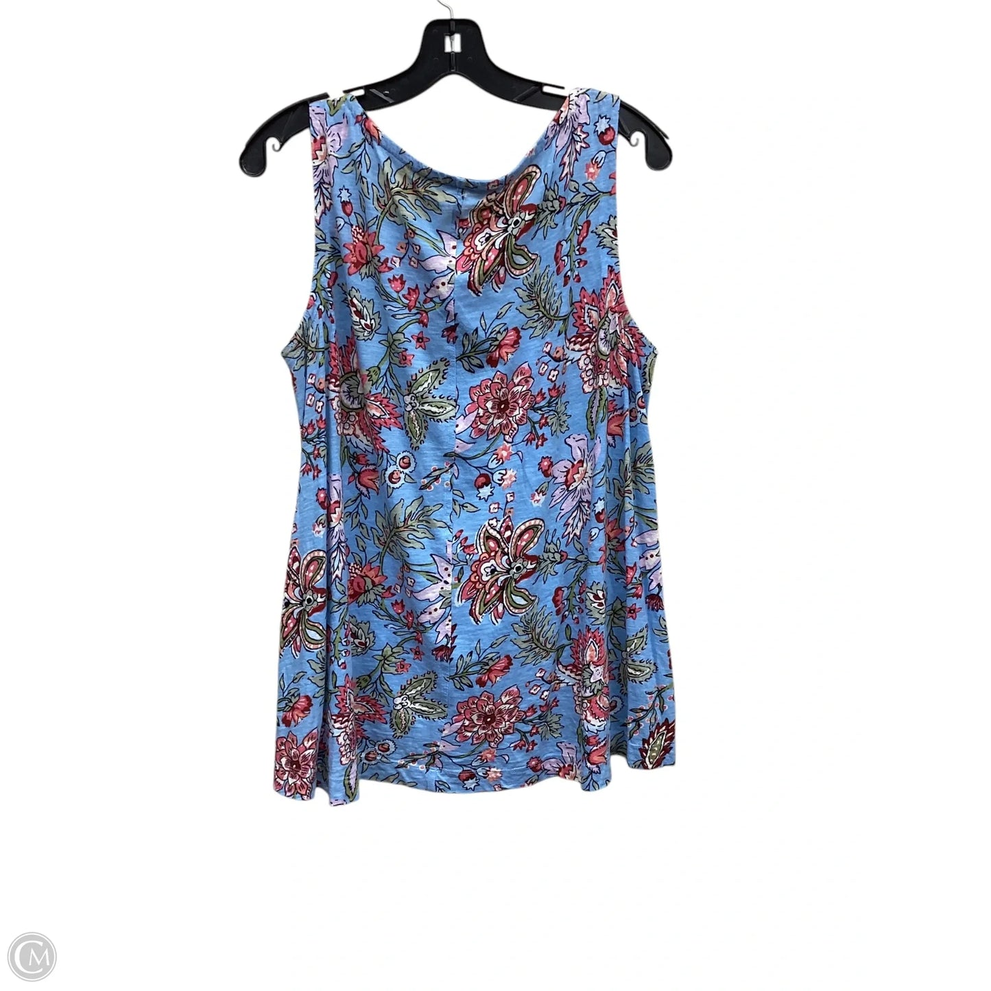 Top Sleeveless By Loft In Floral Print, Size: L