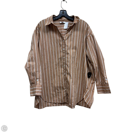 Top Long Sleeve By J. Jill In Tropical Print, Size: L