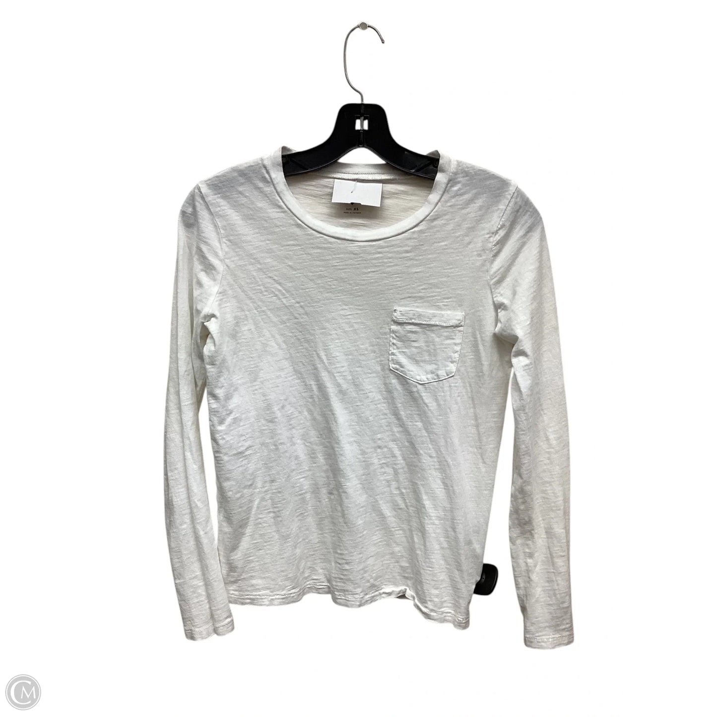 Top Long Sleeve By Madewell In White, Size: Xs