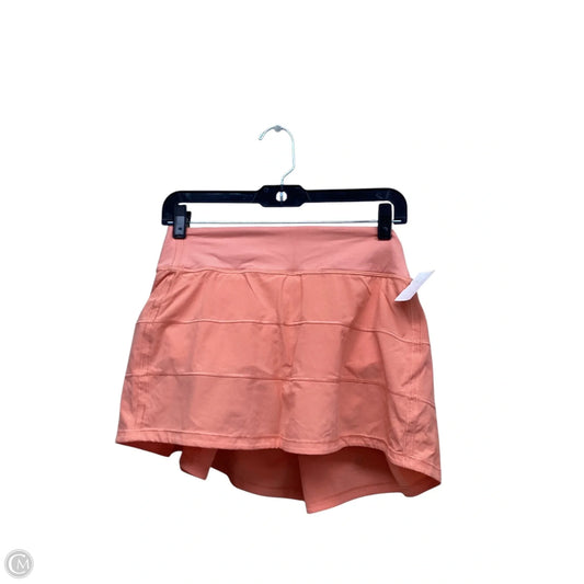 Athletic Skort By Lululemon In Orange, Size: 6
