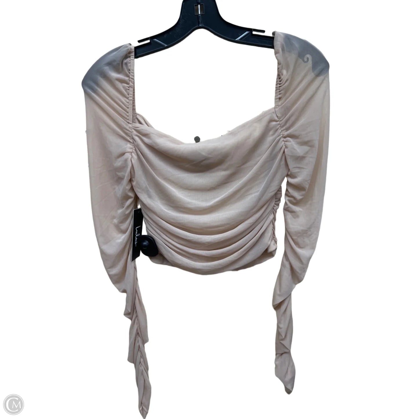 Top Long Sleeve By Lulus In Tan, Size: S