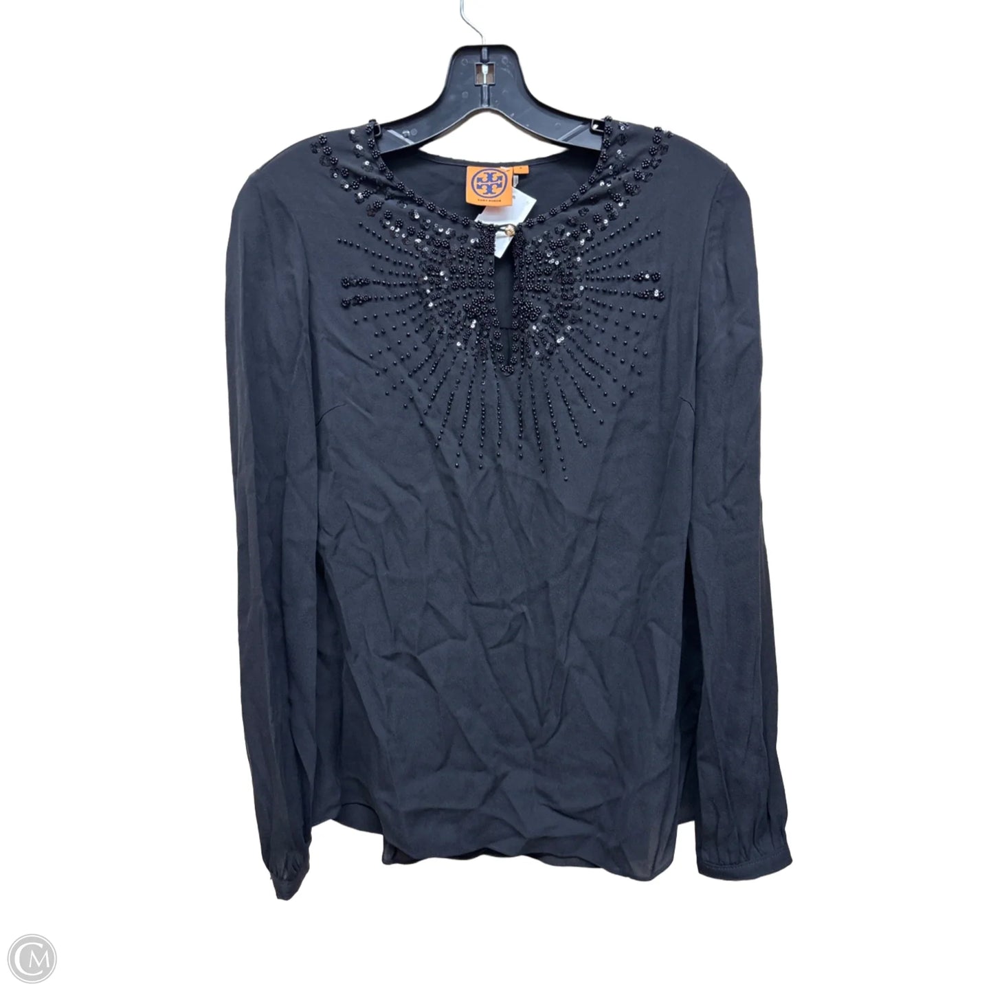 Top Long Sleeve Designer By Tory Burch In Black, Size: 6
