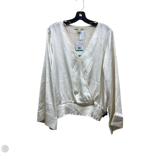 Top Long Sleeve By Michael By Michael Kors In Cream, Size: L