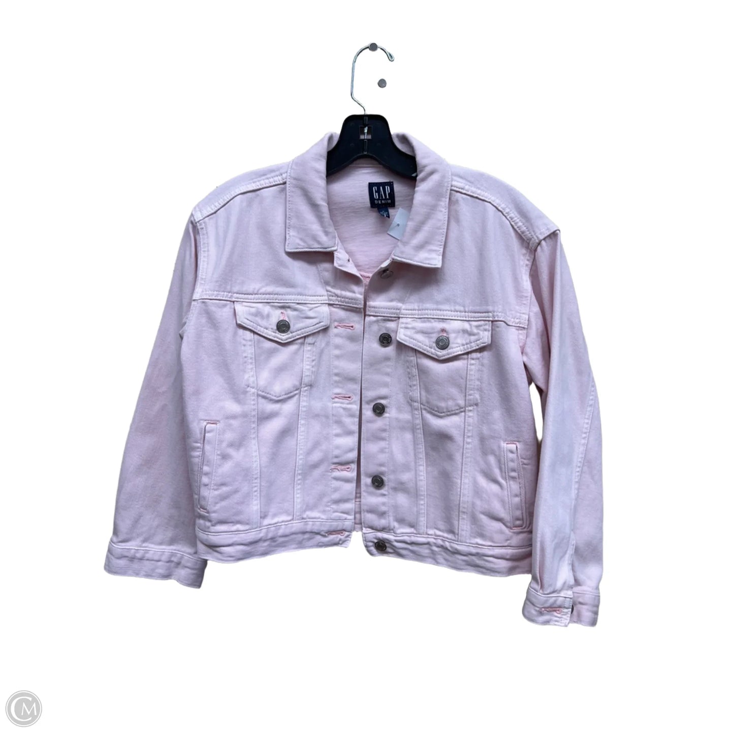 Jacket Denim By Gap In Pink, Size: M