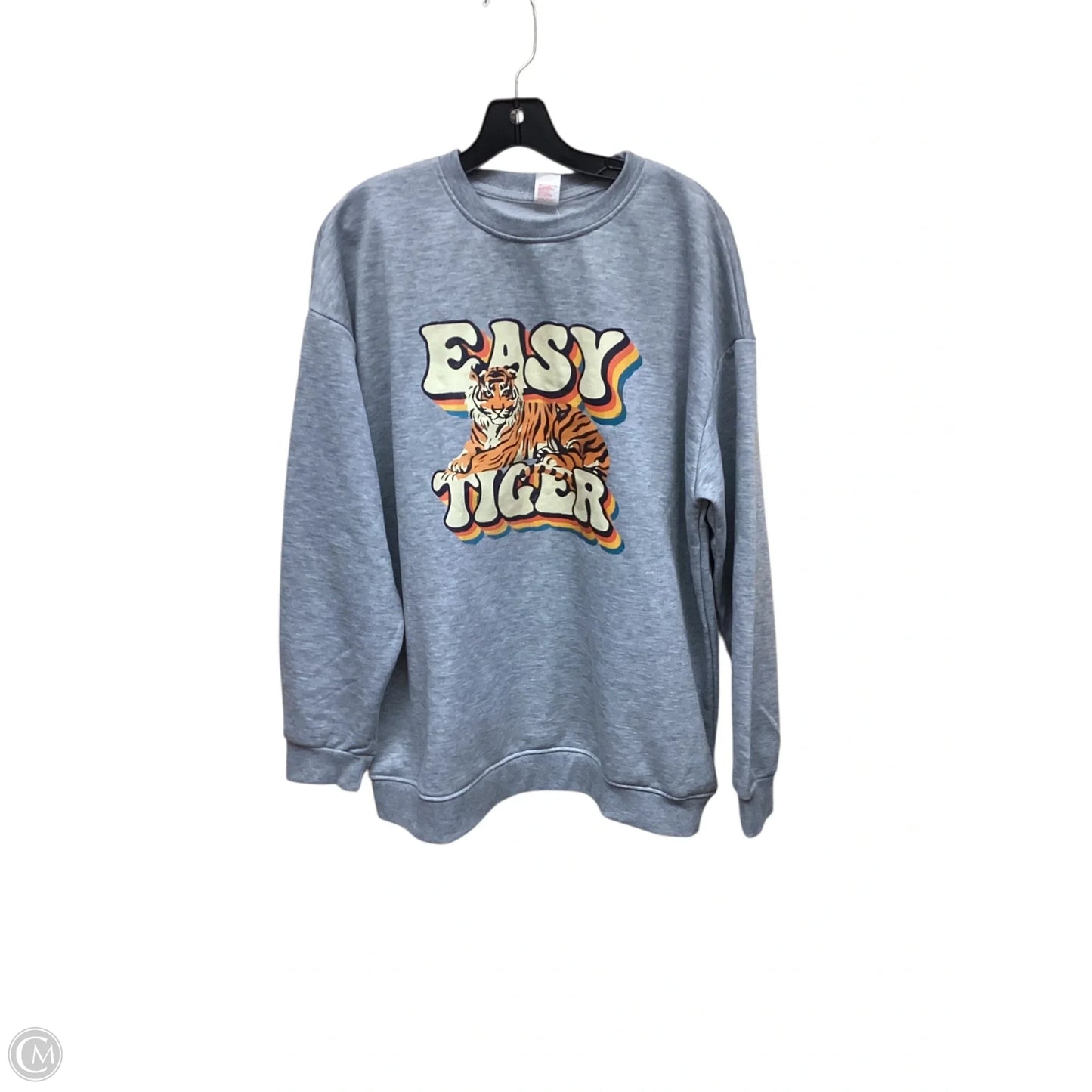 Sweater By Clothes Mentor In Grey, Size: 2x