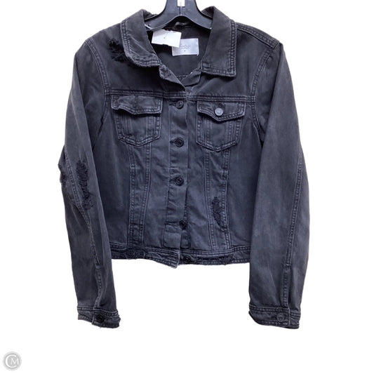 Jacket Denim By Kancan In Black Denim, Size: M
