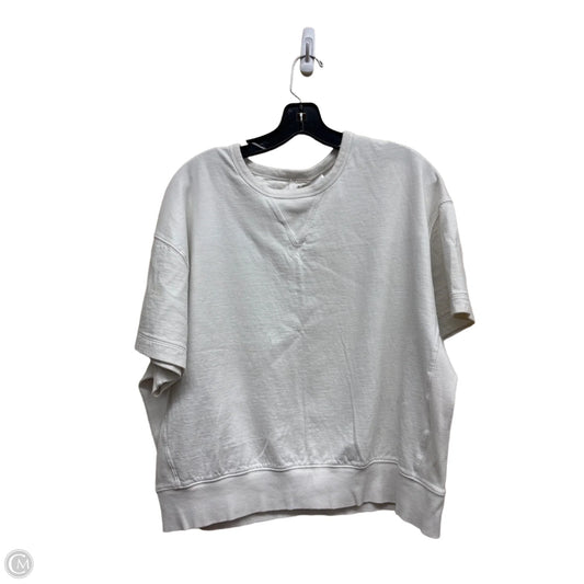 Athletic Top Short Sleeve By Athleta In White, Size: M