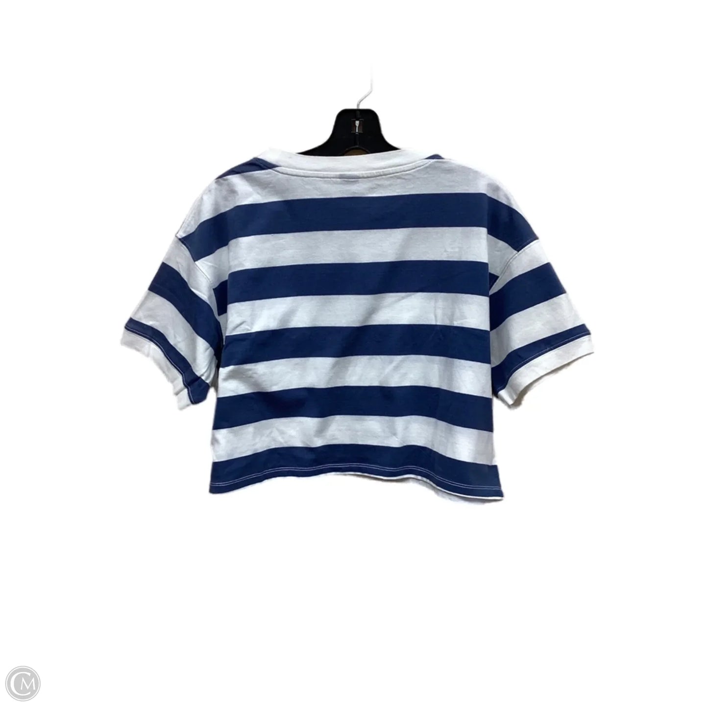 Top Short Sleeve By Wild Fable In Striped Pattern, Size: L