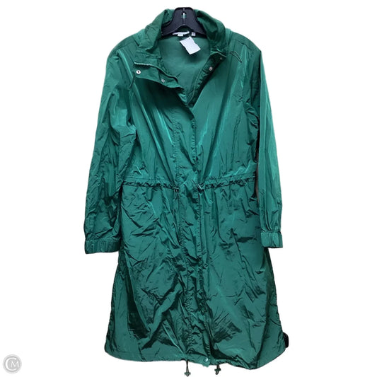 Jacket Windbreaker By Chicos In Green, Size: S
