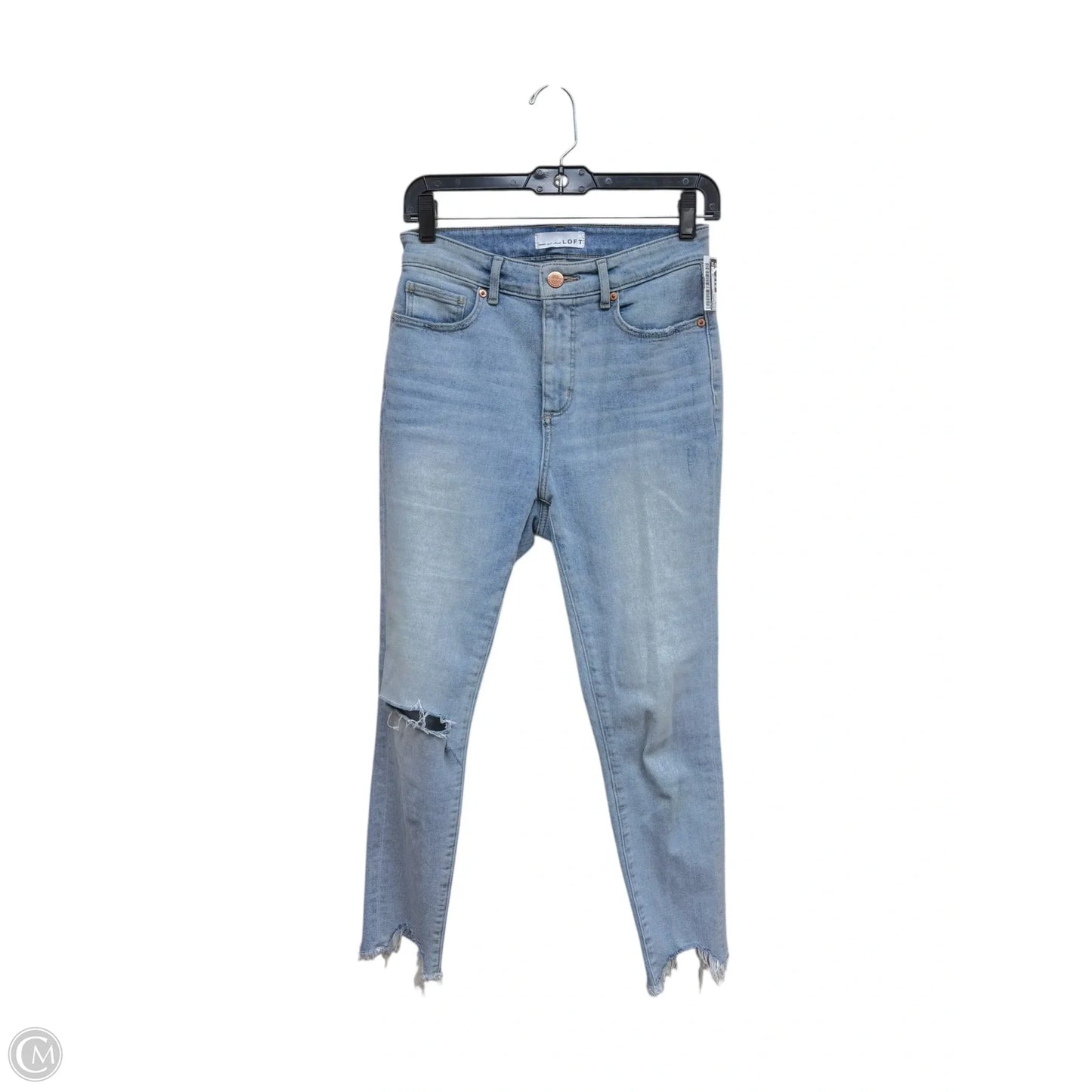 Jeans Skinny By Loft In Blue Denim, Size: 4