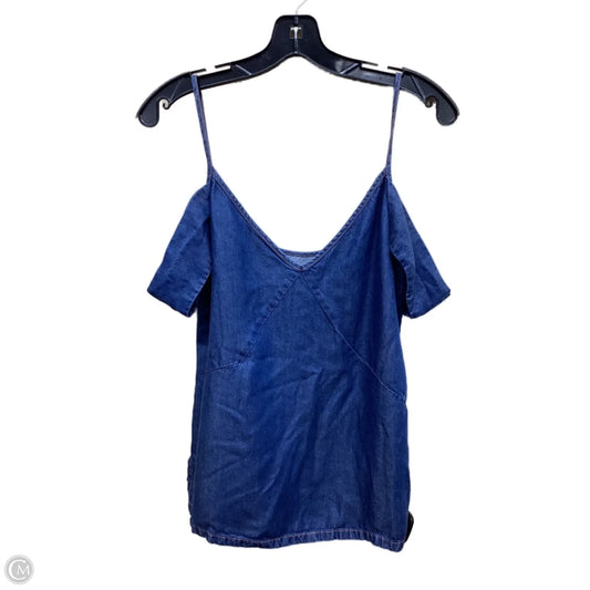 Top Short Sleeve By 7 For All Mankind In Blue Denim, Size: Xs