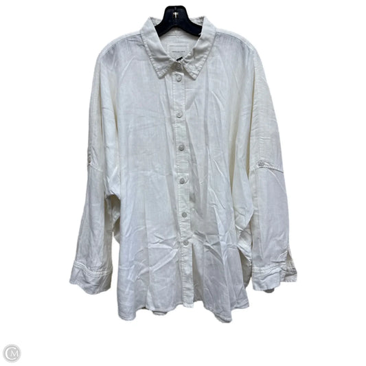 Top Long Sleeve By American Eagle In White, Size: S