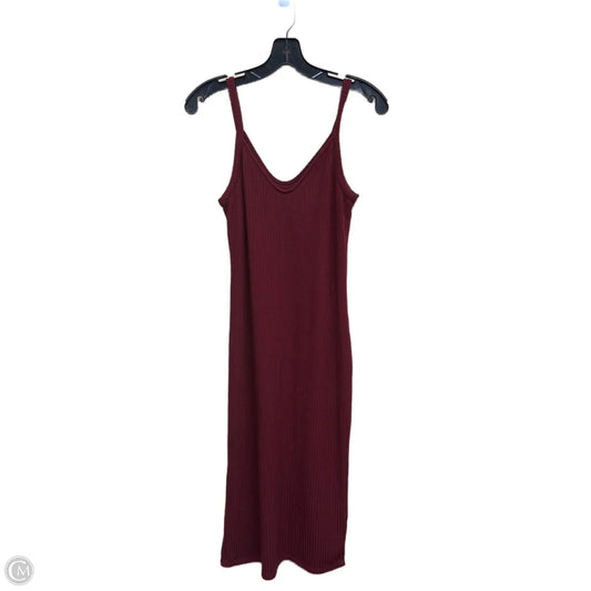 Dress Casual Midi By Abercrombie And Fitch In Maroon, Size: S