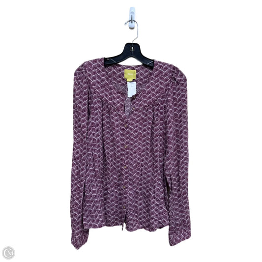 Top Long Sleeve By Maeve In Purple, Size: L
