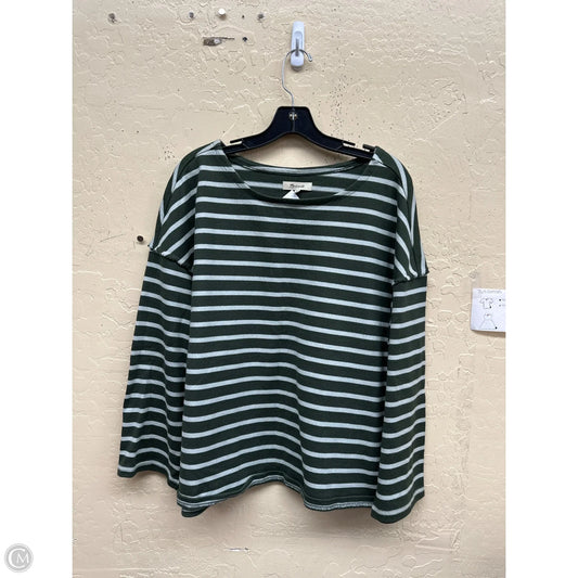 Top Long Sleeve By Madewell In Striped Pattern, Size: Xl