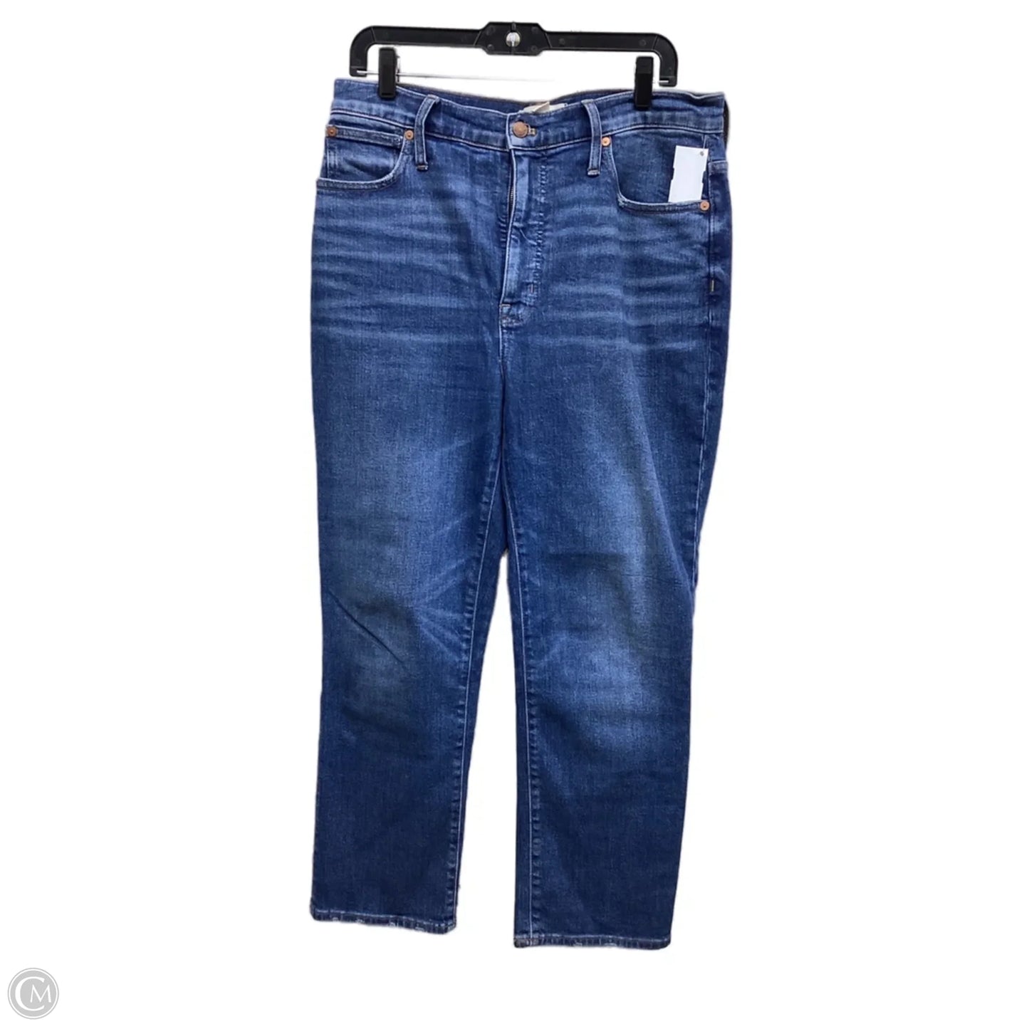 Jeans Straight By Madewell In Blue Denim, Size: 12