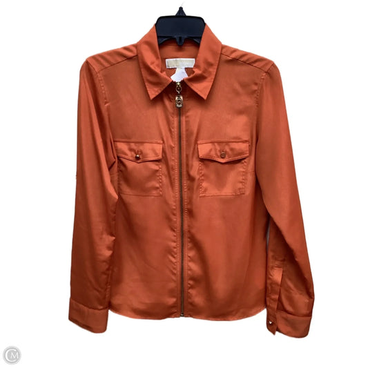 Top Long Sleeve By Michael By Michael Kors In Orange, Size: M