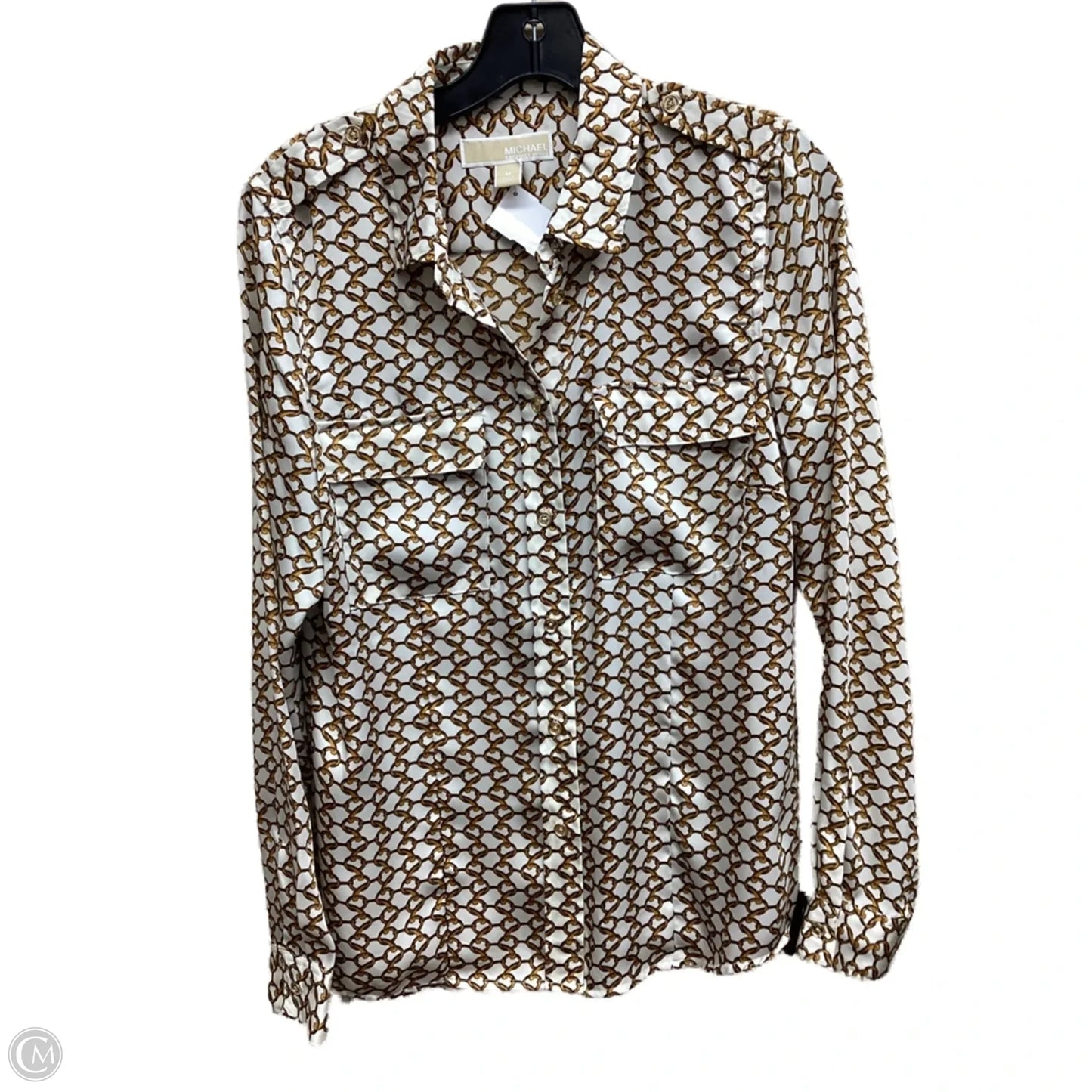 Top Long Sleeve By Michael By Michael Kors In Yellow, Size: M