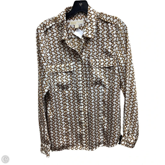 Top Long Sleeve By Michael By Michael Kors In Yellow, Size: M