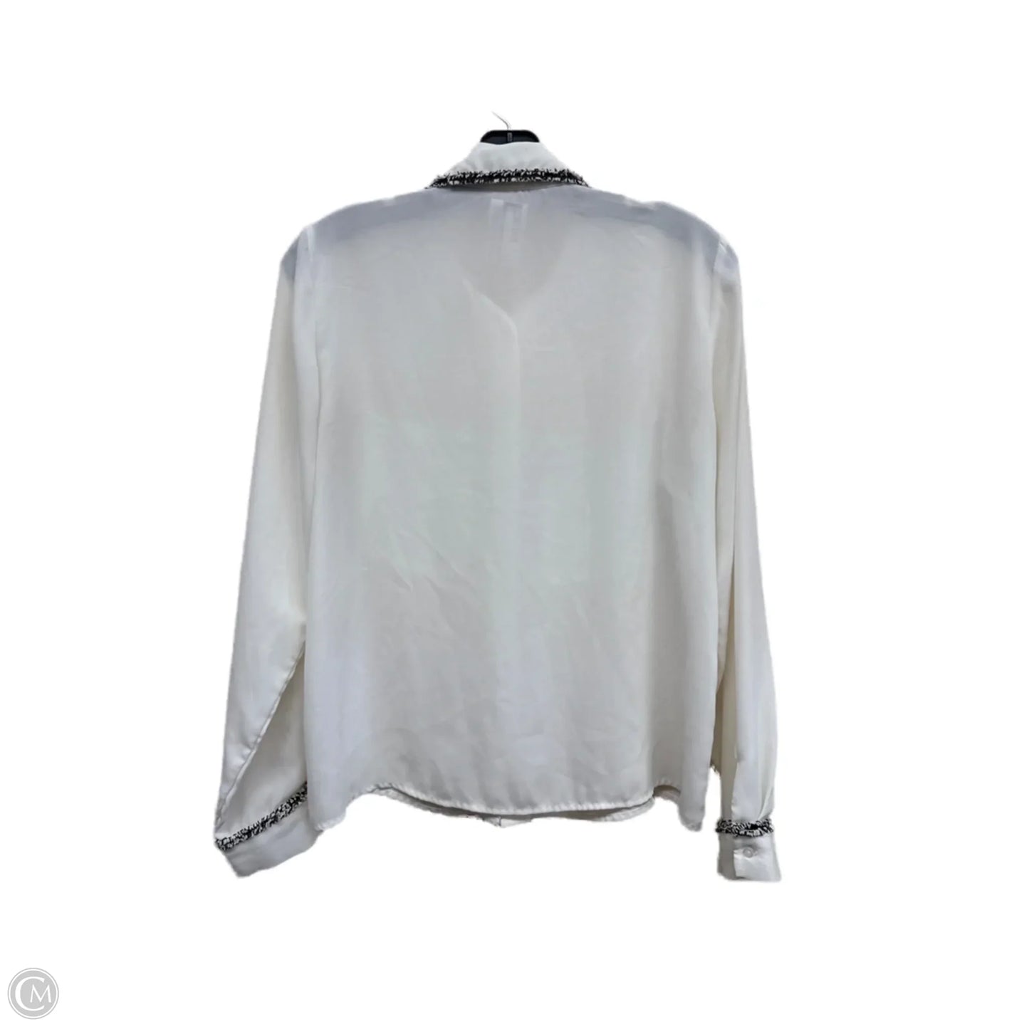 Top Long Sleeve By Zara In White, Size: M