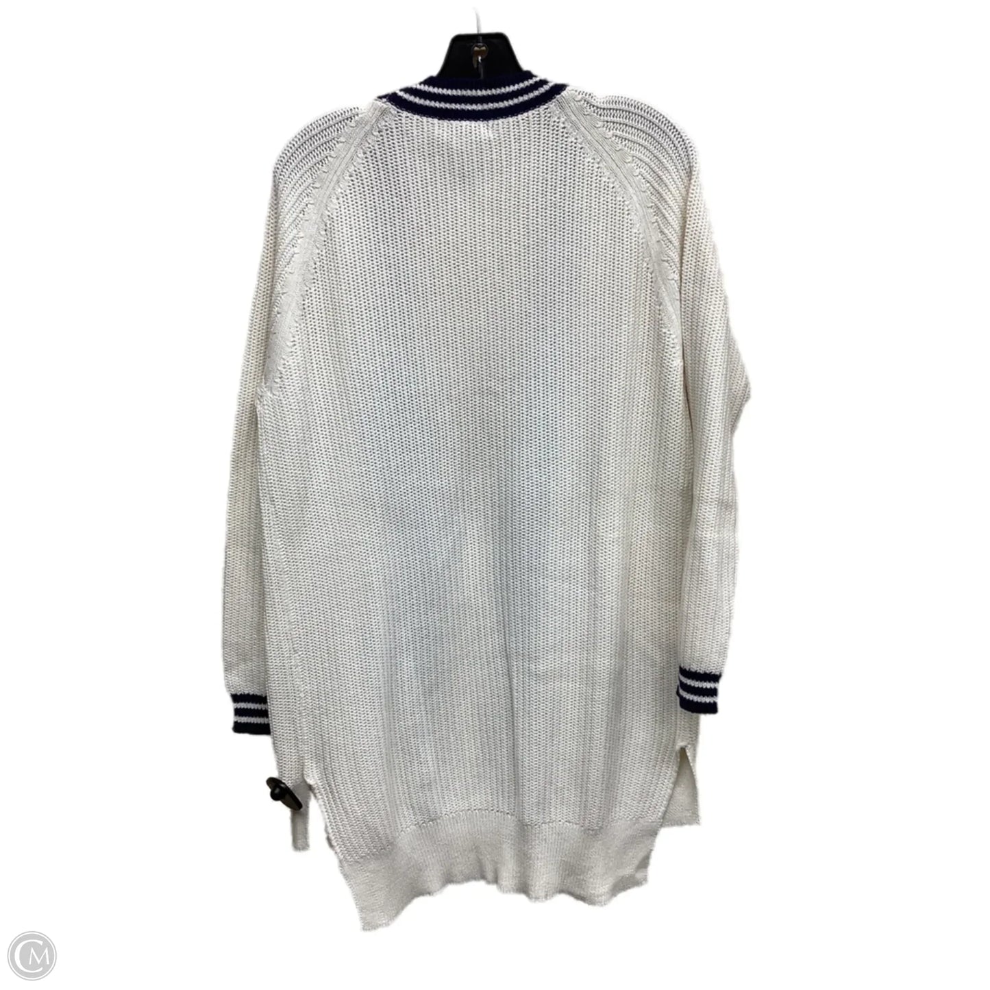 Sweater Cardigan By Trouve In Blue & White, Size: S