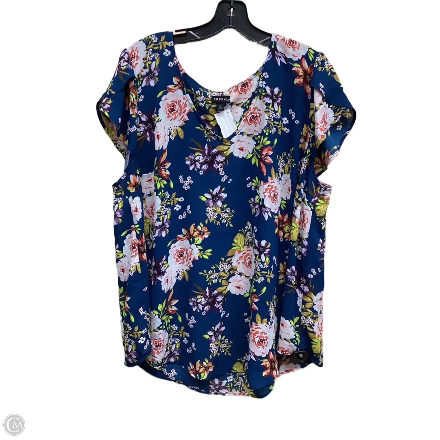 Top Short Sleeve By Torrid In Floral Print, Size: 2x