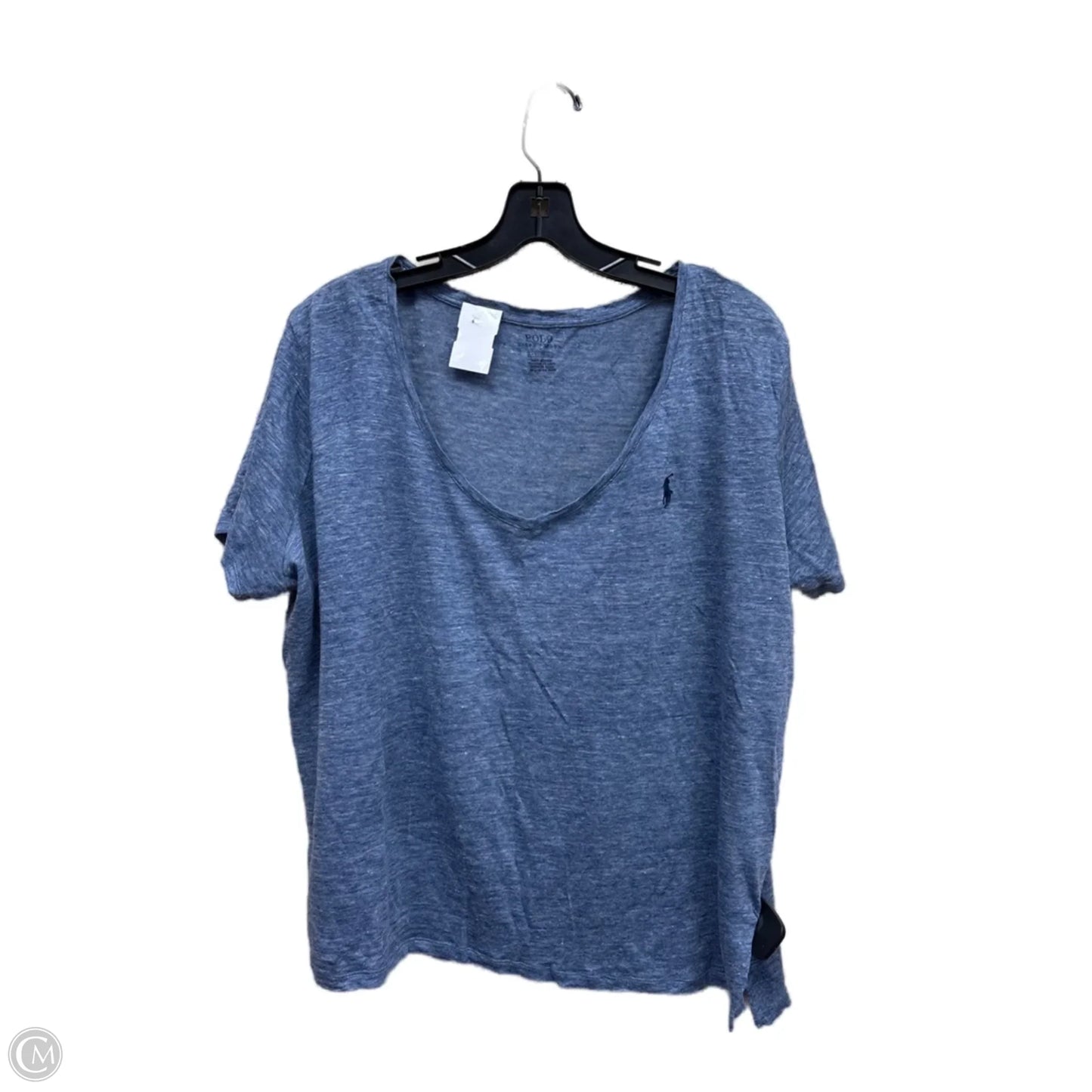 Top Short Sleeve By Polo Ralph Lauren In Blue, Size: L