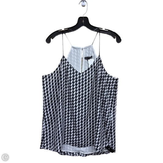 Top Sleeveless By Express In Black & White, Size: L