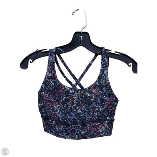 Athletic Bra By Lululemon In Floral Print, Size: 4