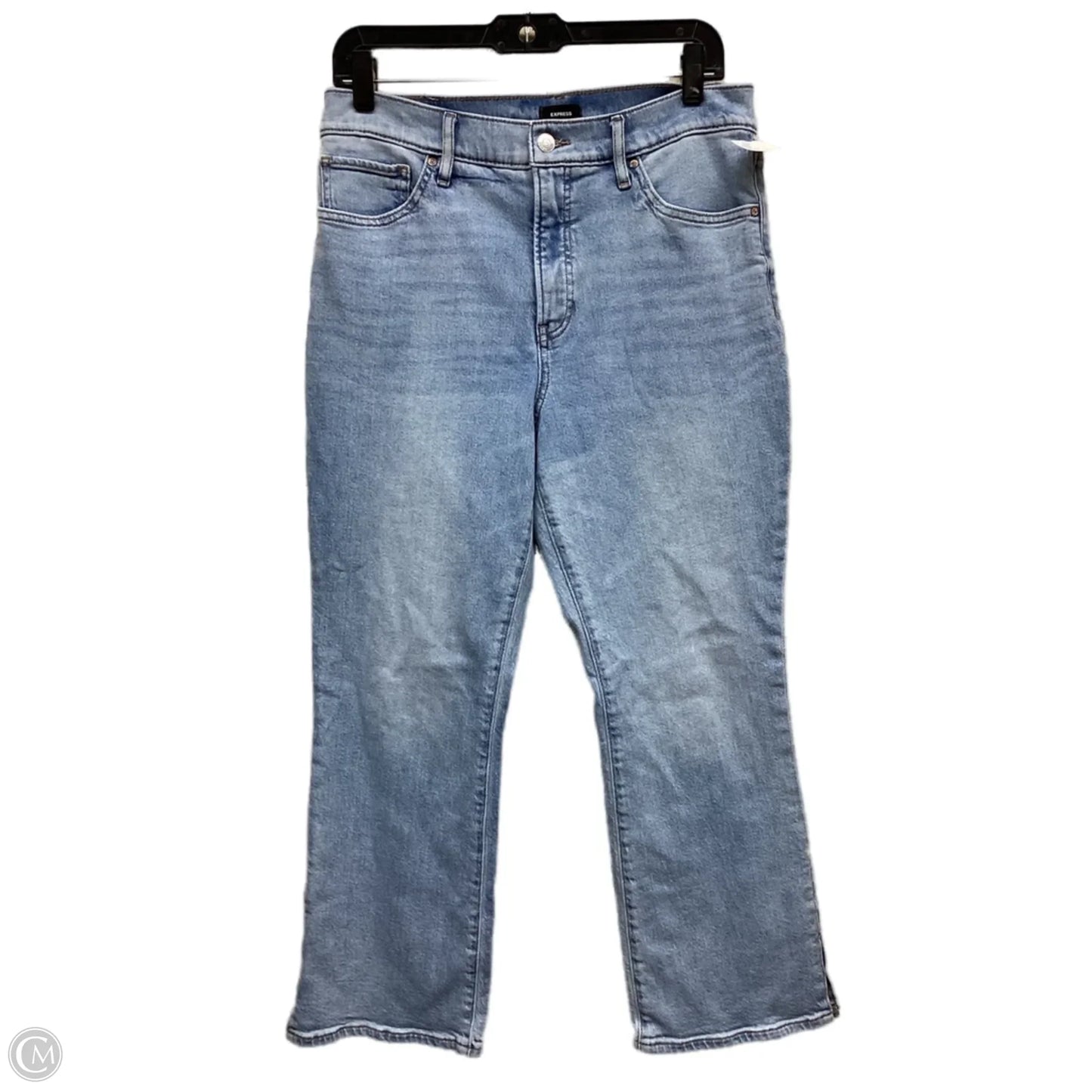 Jeans Straight By Express In Blue Denim, Size: 10