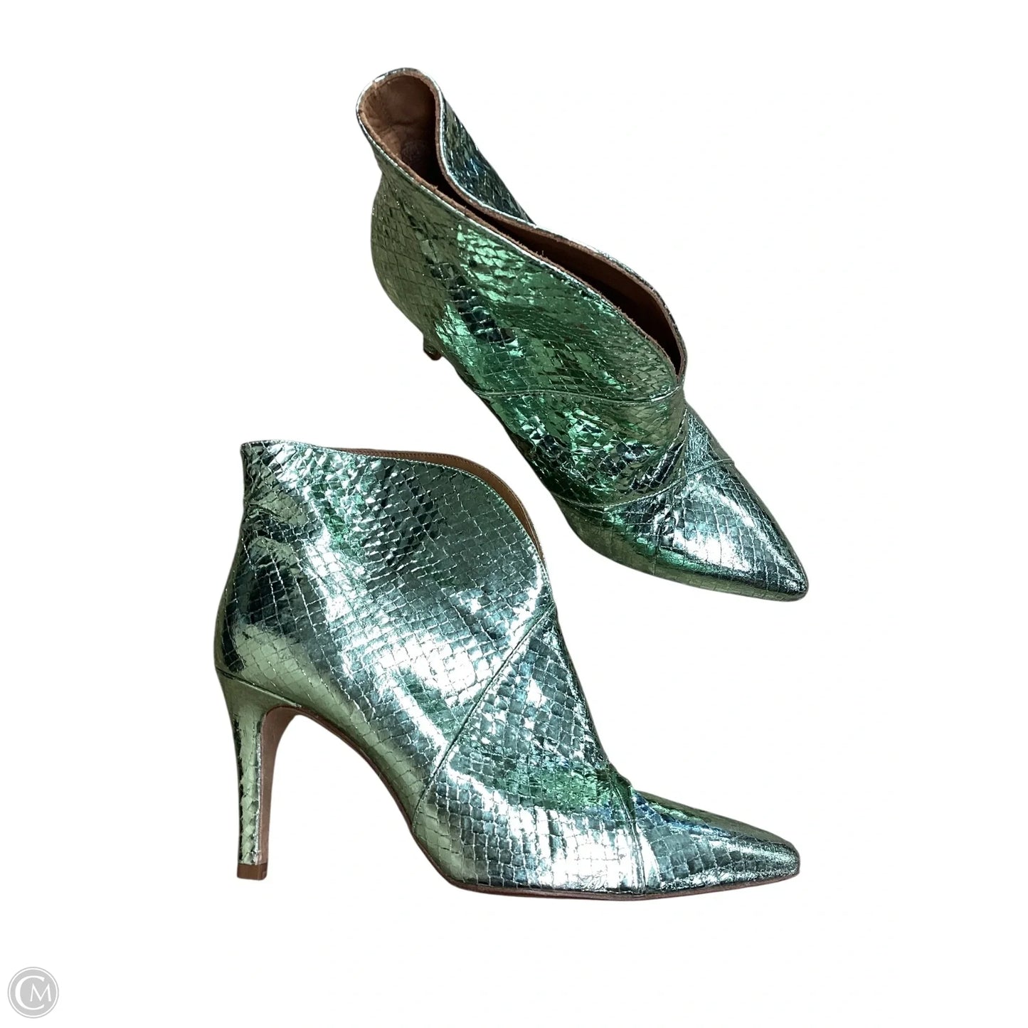 Boots Ankle Heels By Clothes Mentor In Green