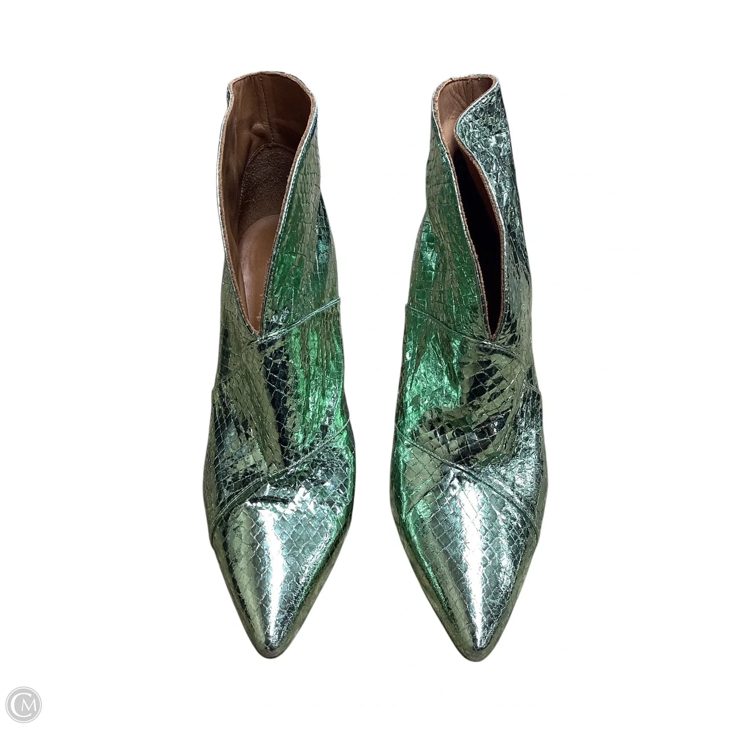 Boots Ankle Heels By Clothes Mentor In Green