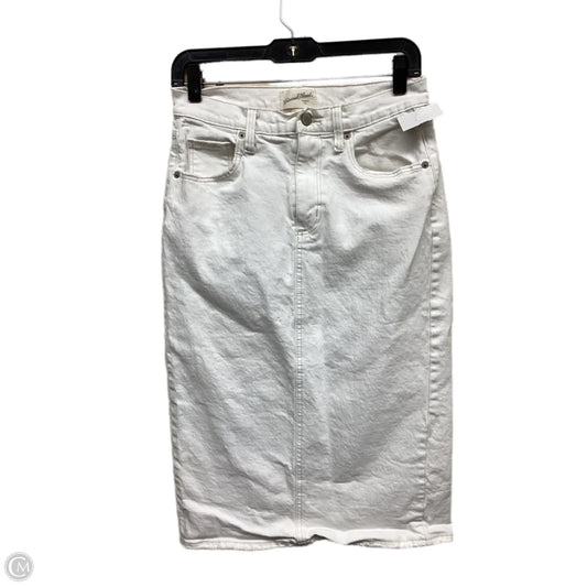 Skirt Midi By Universal Thread In White Denim, Size: 6