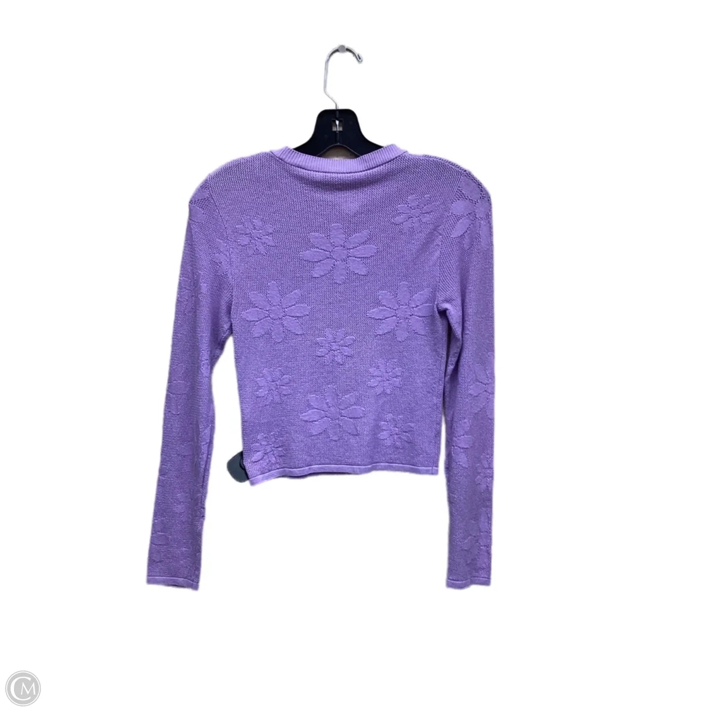Top Long Sleeve By Zara In Purple, Size: M