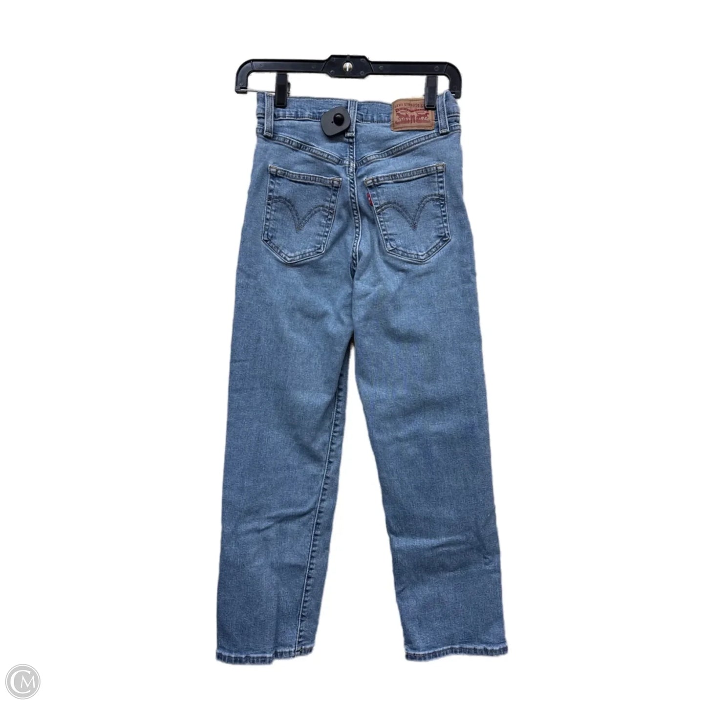 Jeans Straight By Levis In Blue Denim, Size: 2