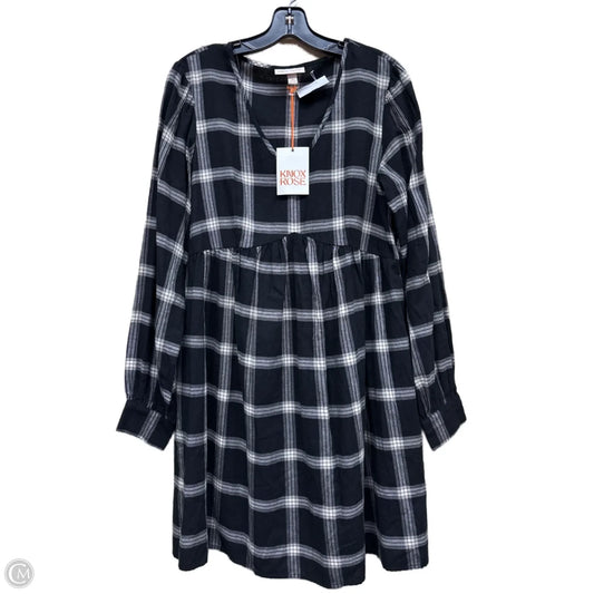 Dress Casual Short By Knox Rose In Plaid Pattern, Size: M