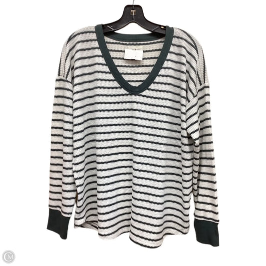 Top Long Sleeve By Lou And Grey In Striped Pattern, Size: L