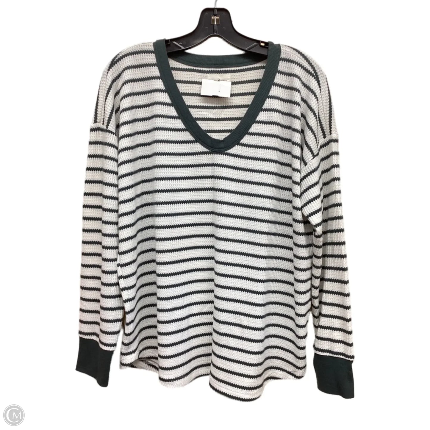 Top Long Sleeve By Lou And Grey In Striped Pattern, Size: L