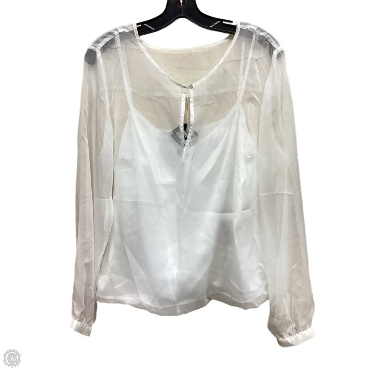 Top Long Sleeve By White House Black Market In White, Size: 12