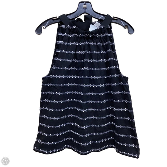 Top Sleeveless By Loft In Black, Size: L