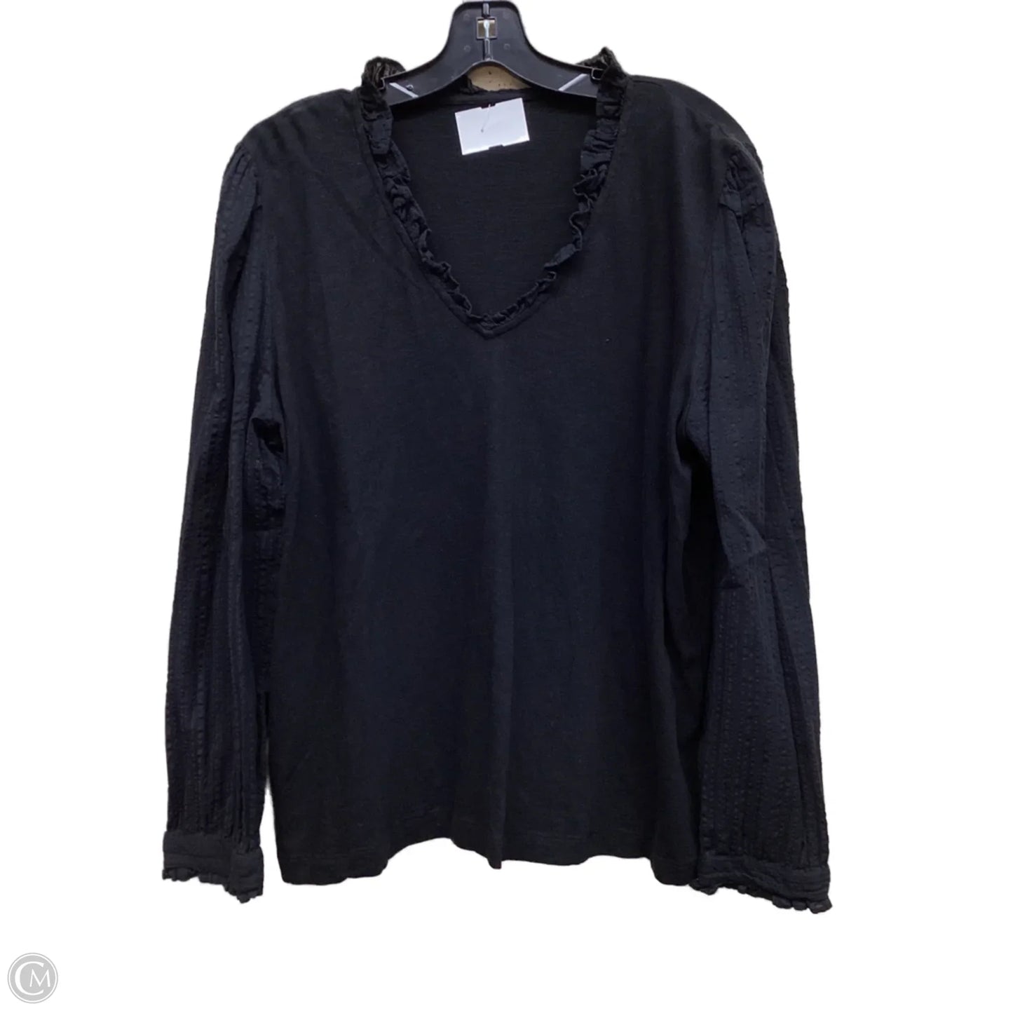 Top Long Sleeve By Loft In Black, Size: Xl