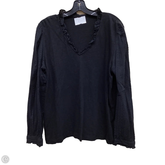 Top Long Sleeve By Loft In Black, Size: Xl