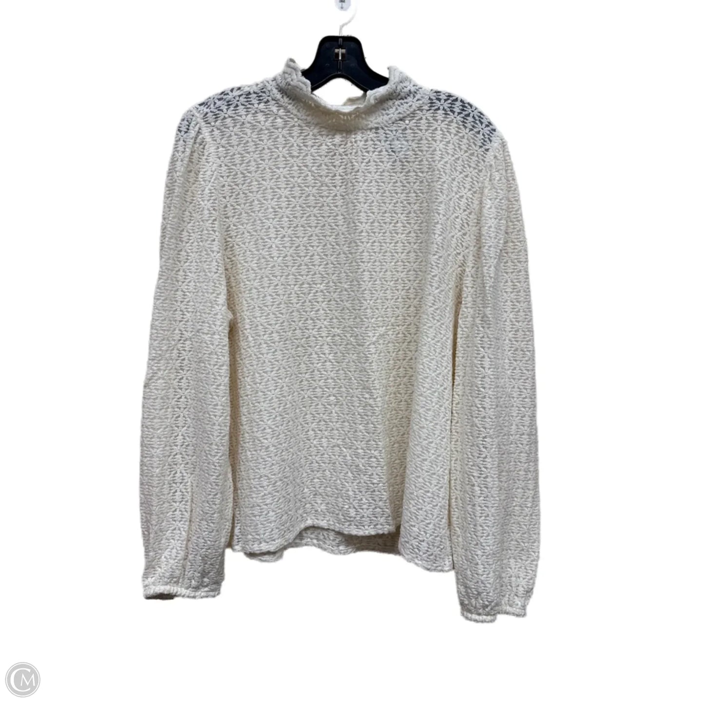 Top Long Sleeve By Loft In Cream, Size: Xl