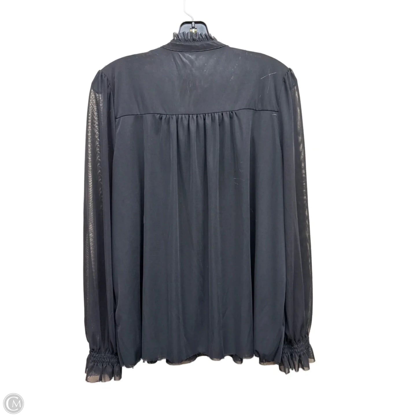 Top Long Sleeve By Anthropologie In Black, Size: L