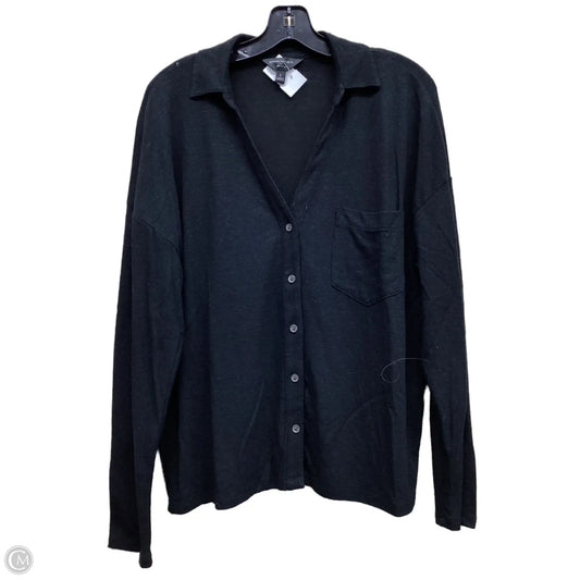 Top Long Sleeve By Banana Republic In Black, Size: L
