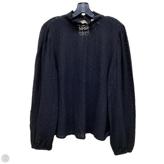 Top Long Sleeve By Loft In Black, Size: Xl