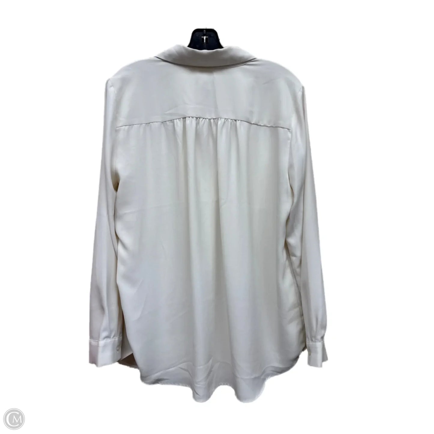 Top Long Sleeve By Ann Taylor In White, Size: L