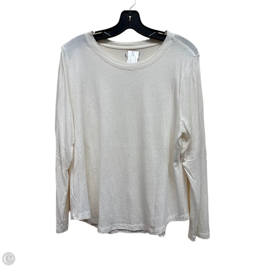 Top Long Sleeve By Loft In White, Size: Xl